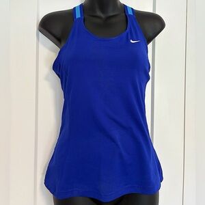 NIKE Dry Fit Racer Back Blue Tank Top Size Small